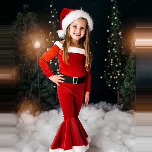 Conjunto Navideño Infantil 3 Piezas: Camisa Manga Larga, Pantalón Acampanado y Gorro - Image 14