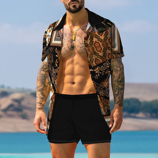 Traje Estampado Retro Moderno para Hombre - Image 10