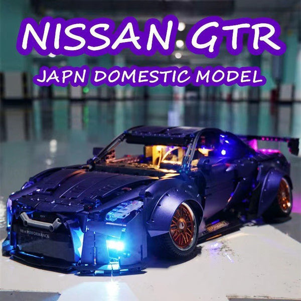 Modelo de Auto de Carreras GTR Bloques de Construcción Alta Dificultad