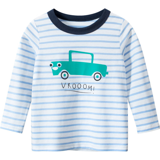 Camiseta Infantil Manga Larga a Rayas - Básico Versátil - Image 12