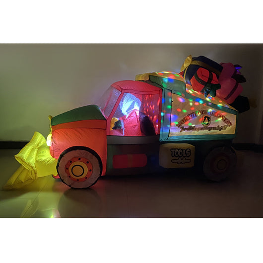 Papá Noel Inflable con Luz LED para Limpieza de Nieve - Decoración Navideña - Image 4