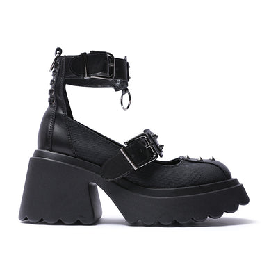 Zapatos Mujer con Hebilla de Remaches - Estilo Edgy y Versátil - Image 12