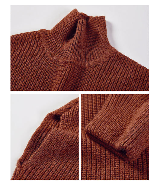 Suéter Pullover de Lana con Manga Asimétrica y Corte Moderno - Image 10