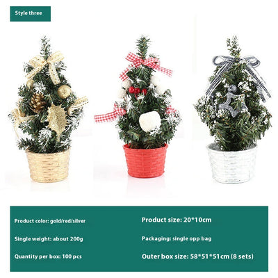 Árbol Navideño Miniatura PVC con Luces LED para Escritorio - Image 19