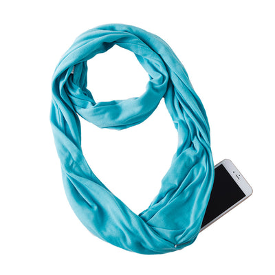 Pañuelo Funcional para Mujer con Bolsillo Cremallera y Jersey Liso - Image 37