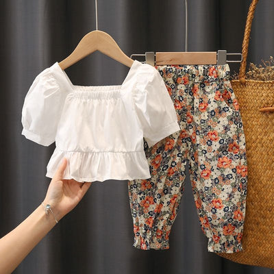 Conjunto Infantil Estilo Occidental con Flores - Image 4
