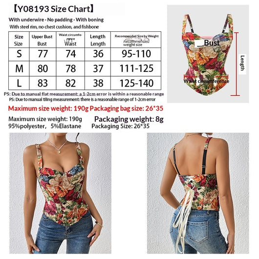 Musculosa Retro Floral con Tirantes Estilo Francés para Mujer - Image 6