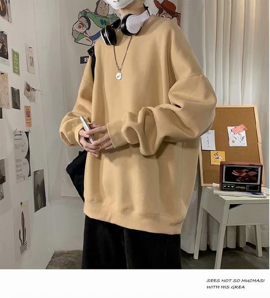 Suéter Holgado Estilo Hong Kong de Manga Larga Versátil - Image 2