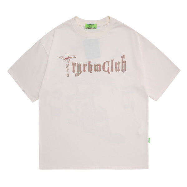Camiseta Estampada con Cruz para Hombre