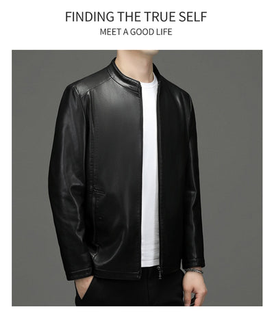 Chaqueta de Cuero Casual Acolchada para Hombre con Forro Polar - Image 27