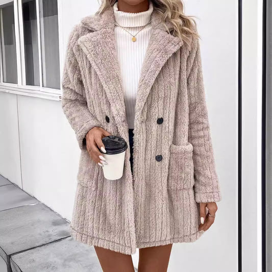 Cardigan Reversible de Peluche - Abrigo Casual Versátil
