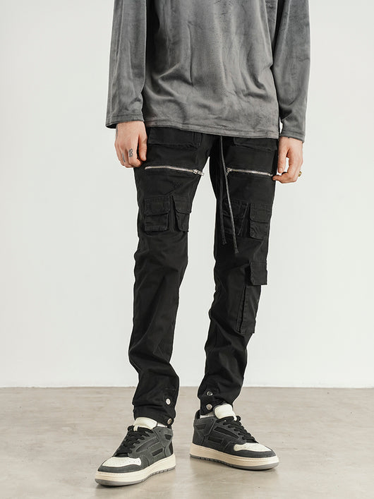 Overol Slim Fit Multibolsillos con Efecto Desgastado - Image 8