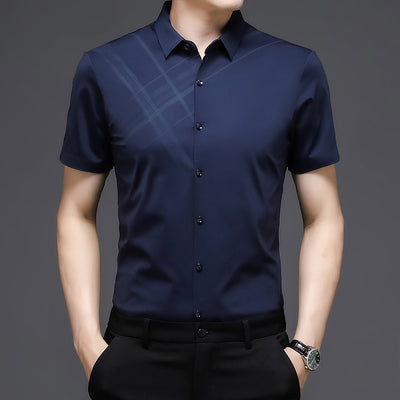 Camisa de Seda Woodpecker Manga Corta para Hombre Adulto - Image 12