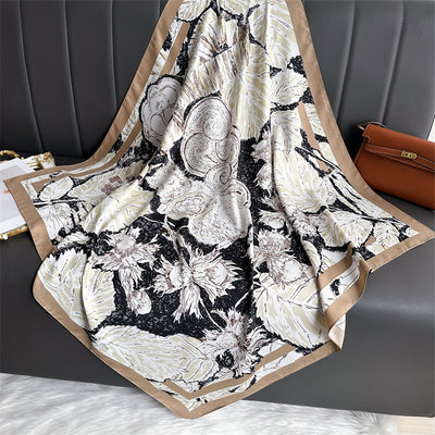 Chal Hijab Protector Solar con Bloques de Color Floral - Image 20