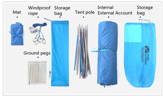 Tienda de Campaña Ultraligera Impermeable con Doble Capa y Estructura de Aluminio - Image 9