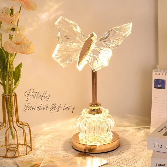 Lámpara de Mesa Mariposa para Dormitorio - Luz Ambiental Creativa