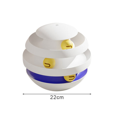 Torre Interactiva para Gatos con Plataforma Giratoria y Pelota - Juguete Entrenamiento Felino - Image 3