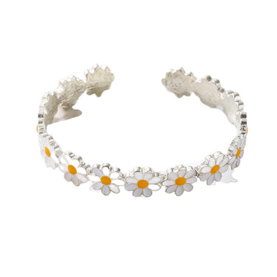 Pulsera Artística con Diseño de Flor Blanca y Efecto Goteo de Aceite - Image 5
