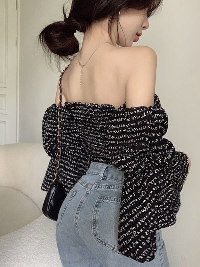 Blusa Palabra de Carácter con Mangas Abullonadas Versátil - Image 7