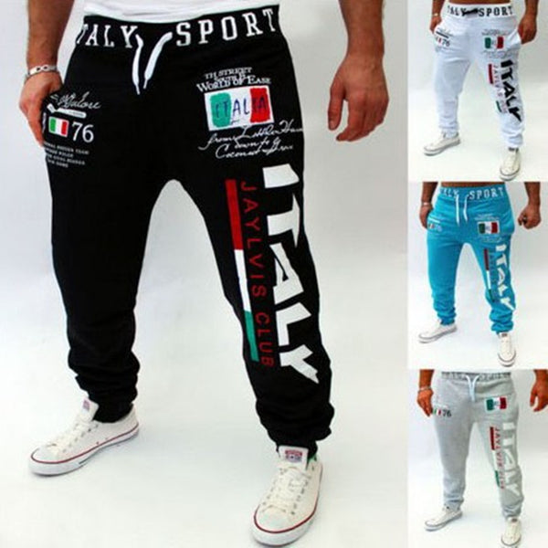 Pantalones Casuales con Estampado Digital de Letras para Hombre