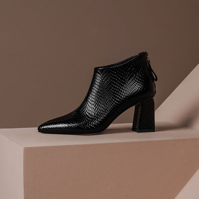Botas de Cuero con Patrón Innovador para Tobillo - Image 10