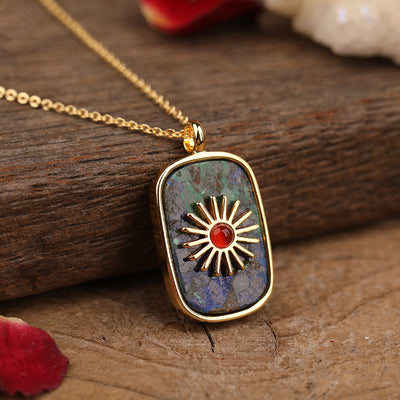 Colgante de Piedra con Girasol Pavé para Mujer - Image 25