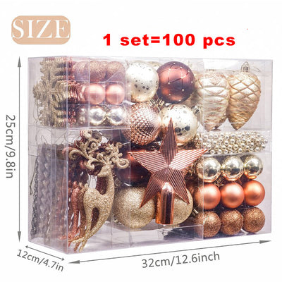Pack de 100 Bolas Navideñas Colgantes para Decoración del Hogar - Image 4