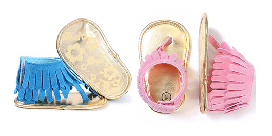 Sandalias Infantiles Multicolor con Borlas y Suela Suave para Niñas Pequeñas - Image 22