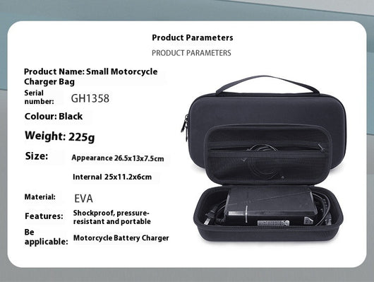 Bolsa de Almacenamiento Rígida para Cargadores de Motos Eléctricas y Herramientas - Image 25