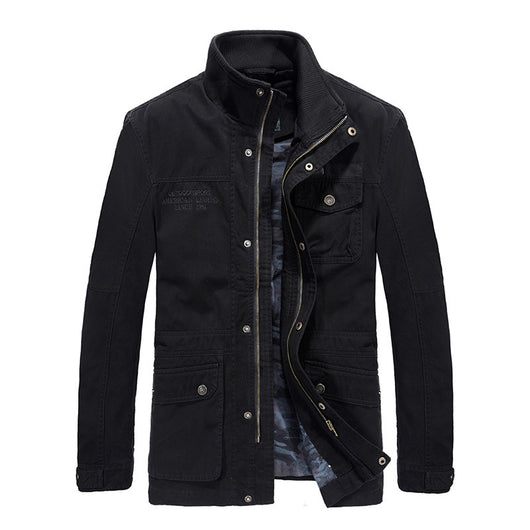 Chaqueta de Algodón Lavado Suelta para Hombre - Image 3