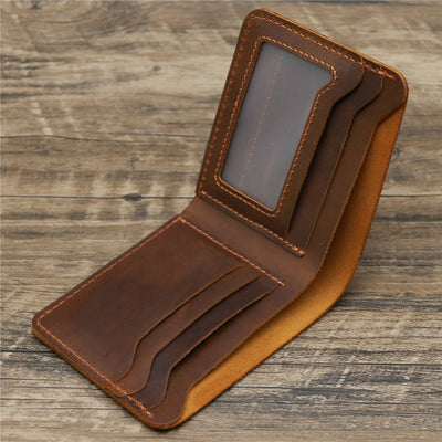 Billetera de Cuero Crazy Horse Estilo Retro Europeo Americano para Hombre - Image 32