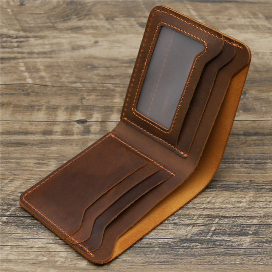 Billetera de Cuero Crazy Horse Estilo Retro Europeo Americano para Hombre - Image 32