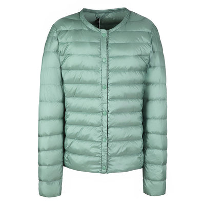 Chaqueta Acolchada Ligera Sin Cuello para Mujer - Abrigo Corto Versátil - Image 14