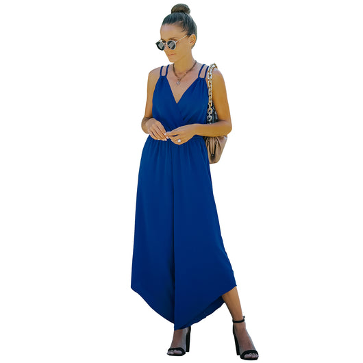Jumpsuit Deportivo de Color Liso Estilo Europeo y Americano - Image 2