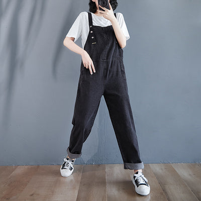 Pantalón Overol Denim Suelto con Bolsillos Grandes - Estilo Casual - Image 7