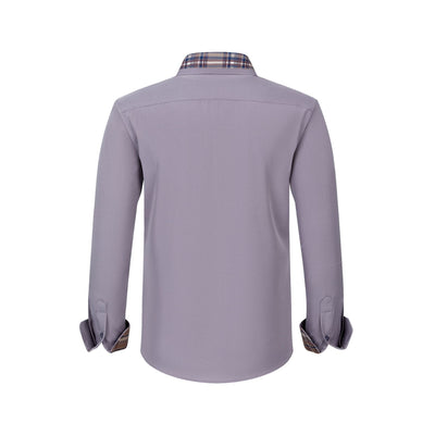 Camisa Manga Larga Hombre con Cuello Floral Patchwork - Image 16