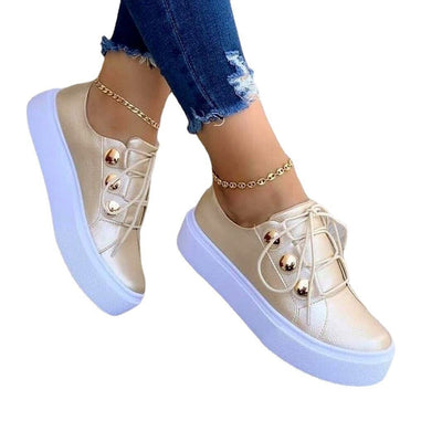 Mocasines Blancos de Punta Cuadrada con Plataforma Suave - Image 5
