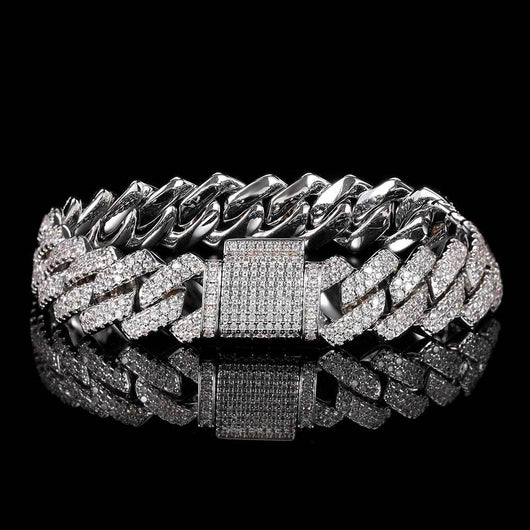 Pulsera Hip Hop para Hombre con Cifrado Zircón