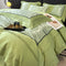 Verde Elegante Sábana Plana De 1.5 M