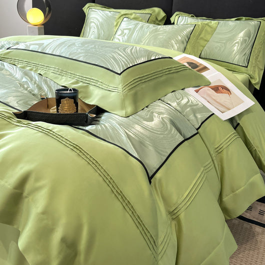 Juego de Cama Jacquard Lujo Premium de 4 Piezas - Image 8