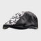 Gorra Retro de Cuero PU con Costuras Otoño-Invierno