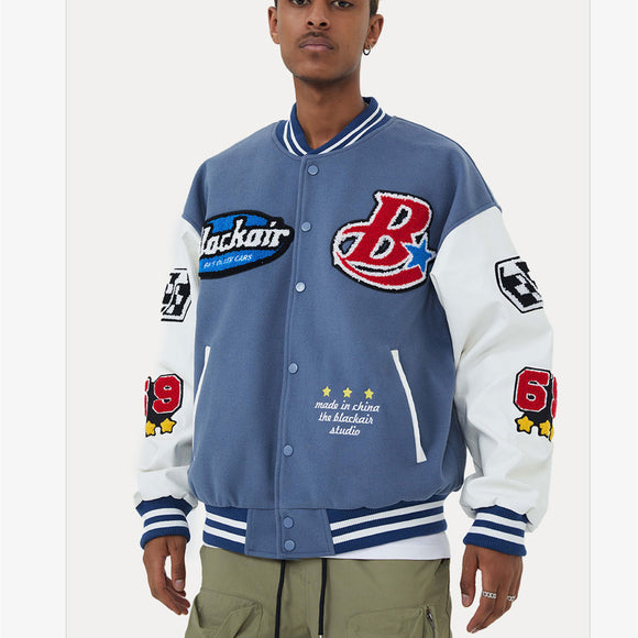 Chaqueta Universitaria de Béisbol con Bordados American Street