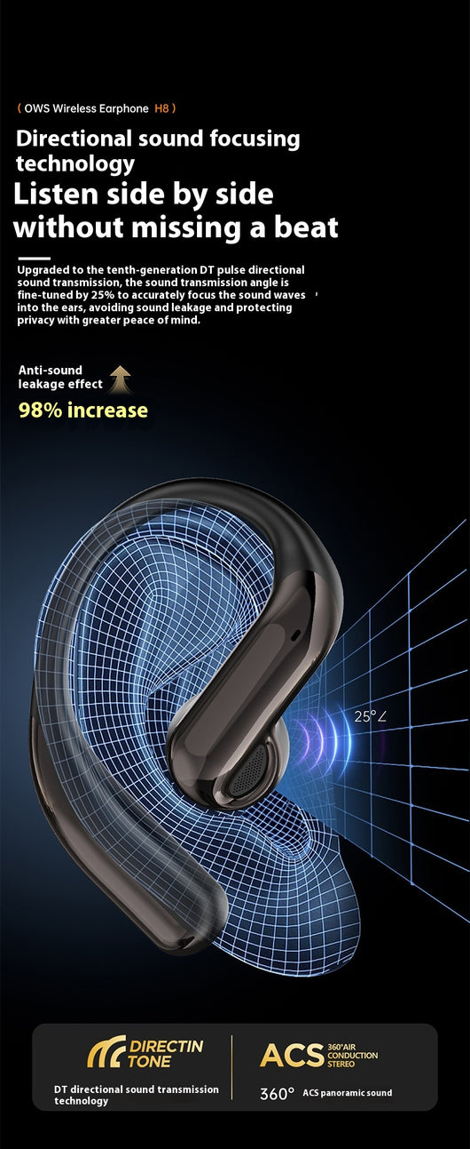 Auriculares Deportivos Bluetooth H8 Starry Sky - Abiertos sin Cable - Image 9