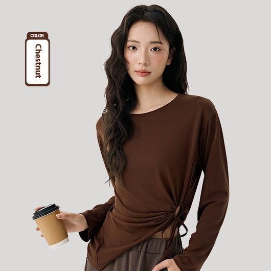 Blusa Deportiva Modal con Recortes Laterales y Cordón Ajustable - Image 7
