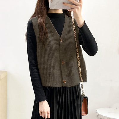 Chaleco Cardigan Tejido Suelto sin Mangas para Mujer - Image 18
