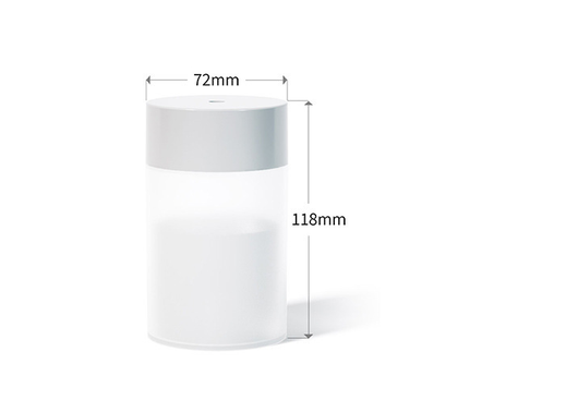 M Style mini humidifier with a light blue top and translucent white body, suitable for bedroom or office. - Image 6