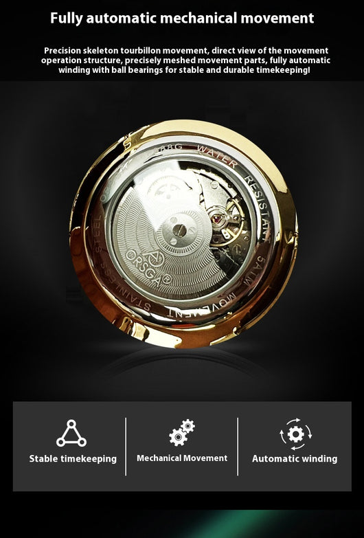 Reloj Mecánico Empresarial para Hombre con Fondo Transparente Impermeable - Image 16