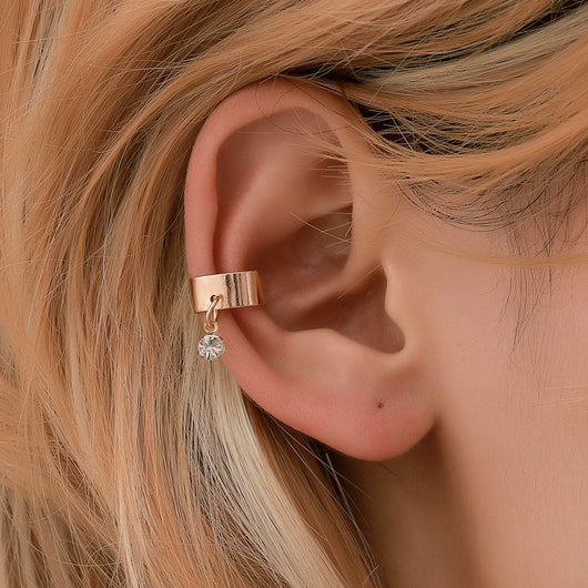 Clip Auricular en U con Diamante de Abeja - Diseño Ancho Pequeño - Image 9