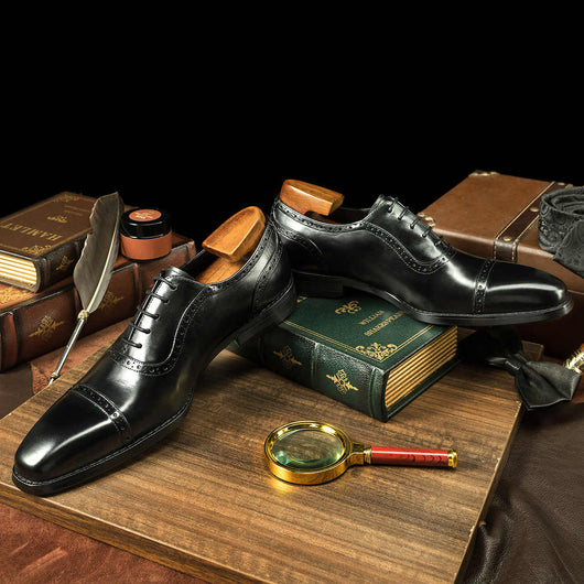 Zapatos Oxford de Cuero Estilo Británico para Hombre - Image 7