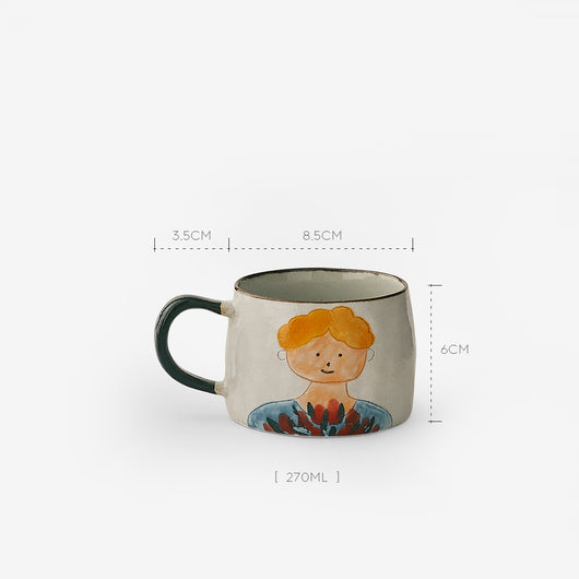 Taza de Cerámica Pintada a Mano con Pareja Tomando Agua - Regalo Romántico - Image 8